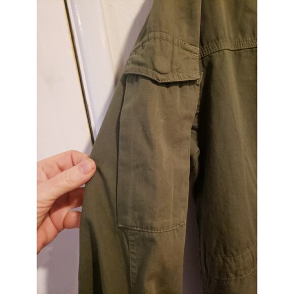 J Crew NX-631 M65 Military Field Jacket Hooded Cotton Army Green Mens Sz M Gorp - Picture 9 of 11